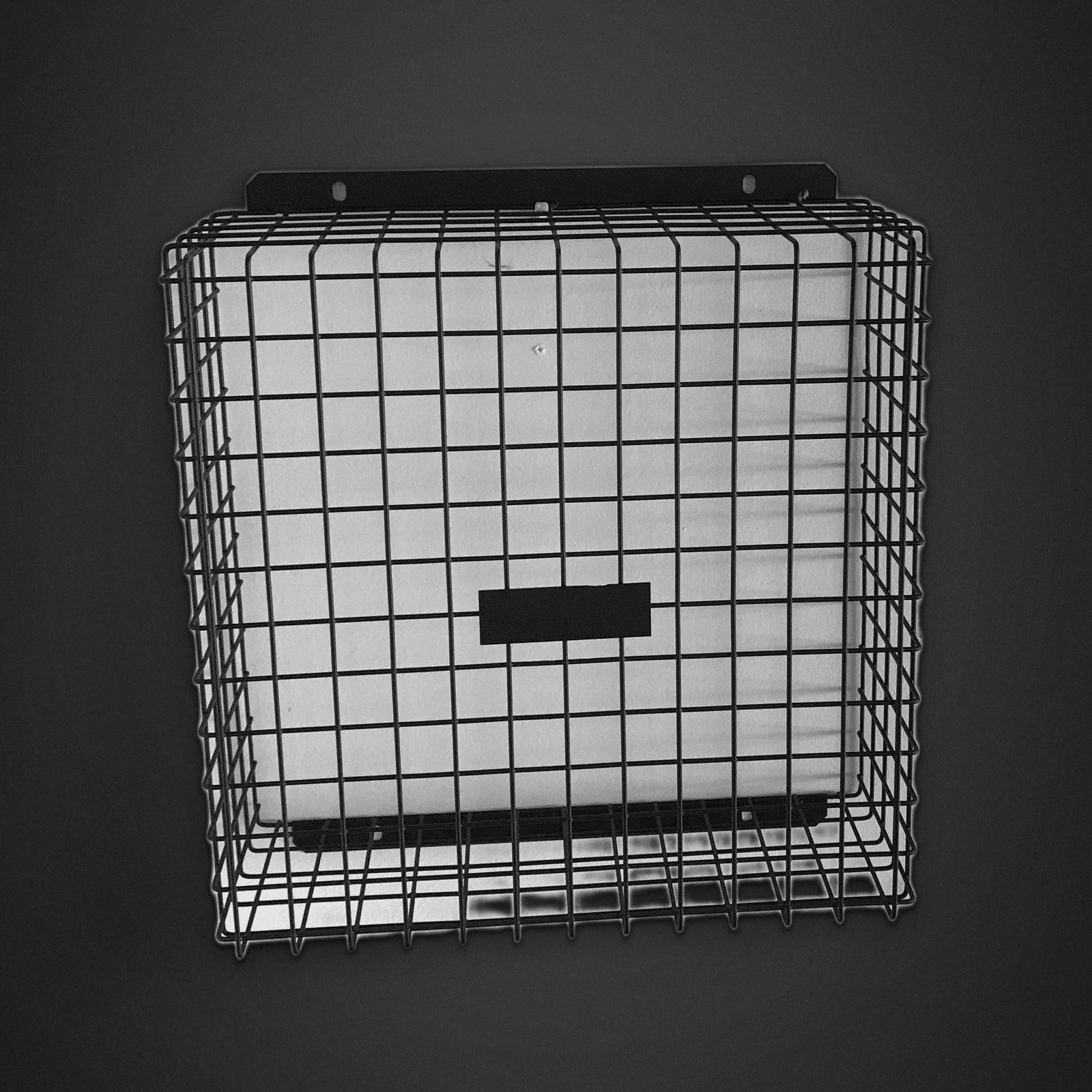 Black Wall-Mount Wire Guard