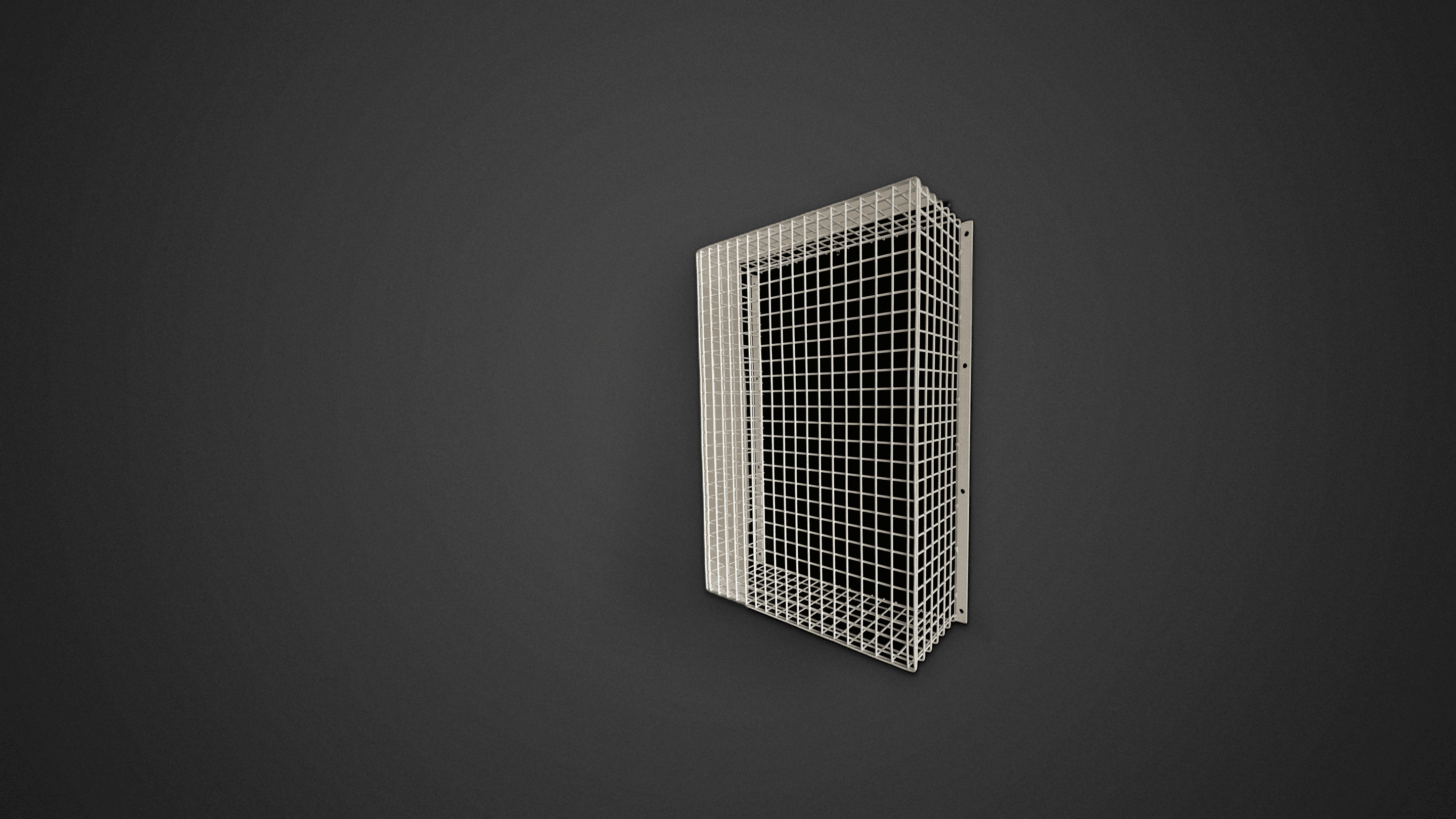 White Wall-Mount Wire Guard